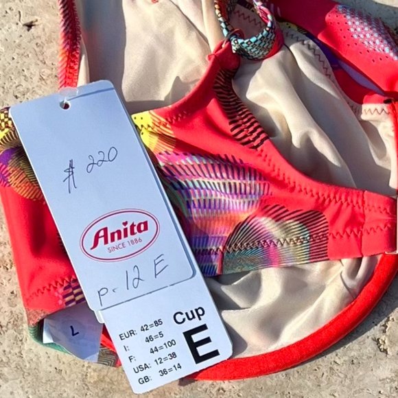 ‼️SALE ‼️ New Gorgeous Anita Rosa Faia Coral Bikini Set Size 12 / 38E - Picture 9 of 9